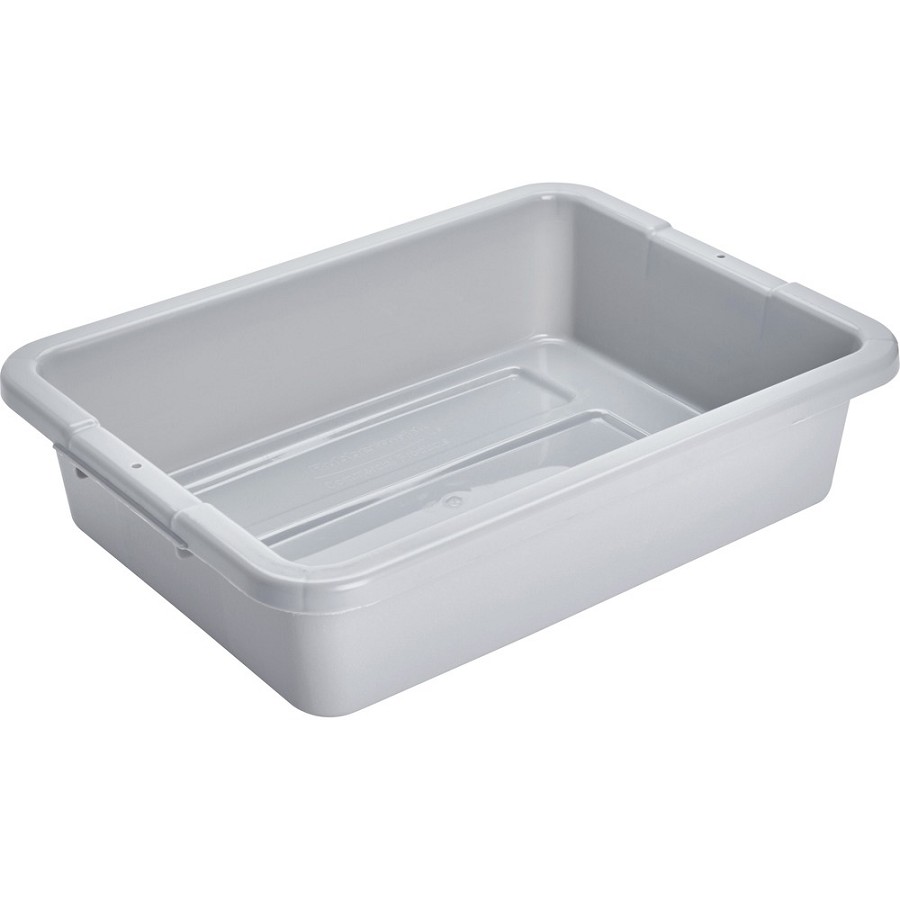 Rubbermaid Commercial 4.6G Bus/Utility Box - Dishwasher Safe - Gray - Plastic Body - 12 / Carton 