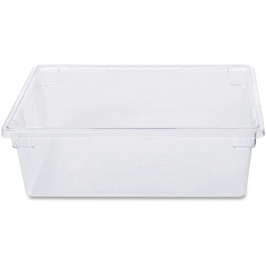 Rubbermaid Commercial 12.5-Gallon Food/Tote Boxes - Transporting, Storing - Dishwasher Safe - Clear - Plastic, Polycarbonate Body - 6 / Carton 