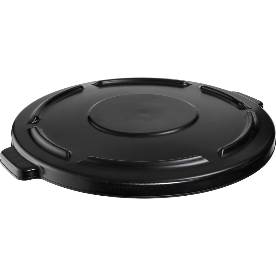 Rubbermaid Commercial Brute 44-gallon Container Lid - Round - Plastic - Black - 4 / Carton 