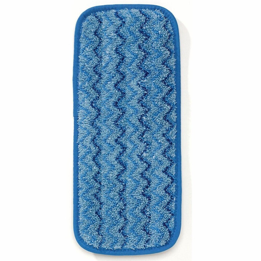 Rubbermaid Commercial Hygen 11' Microfiber Wet Mop - 11' Width MicroFiber Head - Hook & Loop Backing, Durable - Blue - 6 / Carton 
