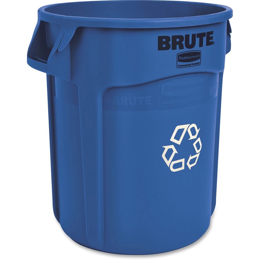 Rubbermaid Commercial Brute 20-Gallon Vented Recycling Containers - 20 gal Capacity - Fade Resistant, Durable, Reinforced, UV Coated, Damage Resistant, Warp Resistant, Crack Resistant, Heavy Duty, Handle, Reinforced, Tear Resistant - 22.9' Height x 19.4' 