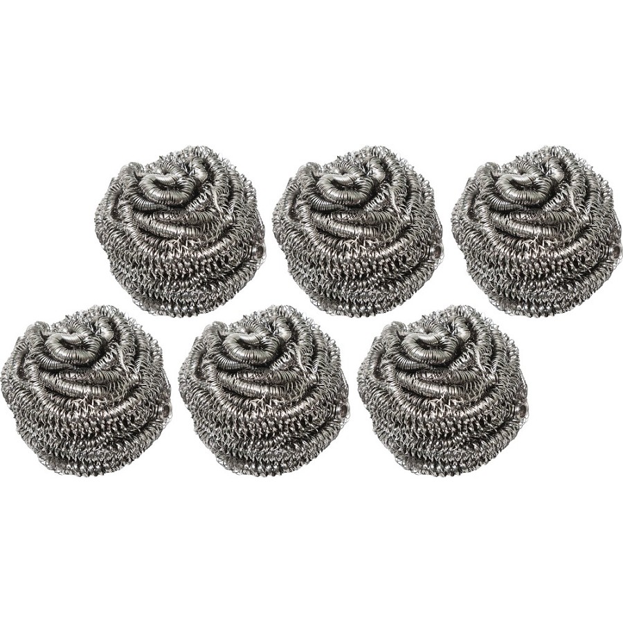 Genuine Joe Stainless Steel Scrubber - Ready-To-Use - No-mess - Silver - 12/Box - 6 / Carton 
