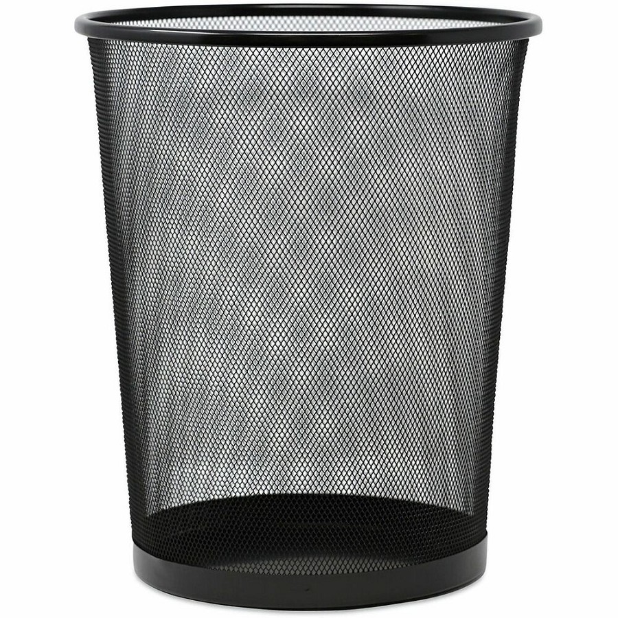 Universal Mesh Wastebasket, 18 qt, Steel Mesh, Black - Open Top - 4.50 gal Capacity - Round - 11.70' Opening Diameter - For Desk, Office - Durable, Sturdy, Breathable - 14.1' Height x 11.8' Width x 14.1' Depth x 11.8' Diameter - Steel Mesh - Powder Coated 