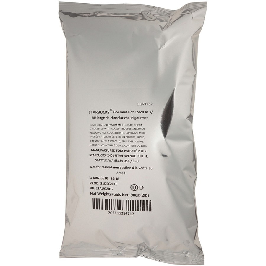 Starbucks Single Cup Brewer Gourmet Hot Cocoa - 2 lb - 6 / Carton 