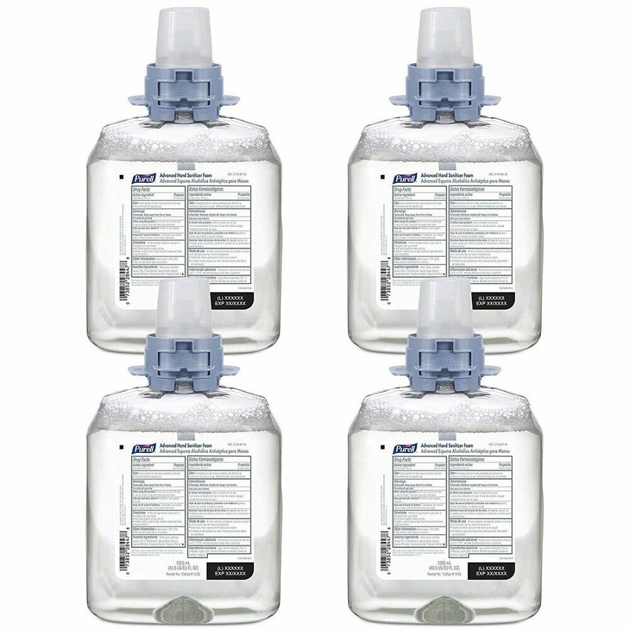 PURELL Hand Sanitizer Foam Refill - 1.27 quart - Kill Germs - Hand - Moisturizing - Clear - 4 / Carton 