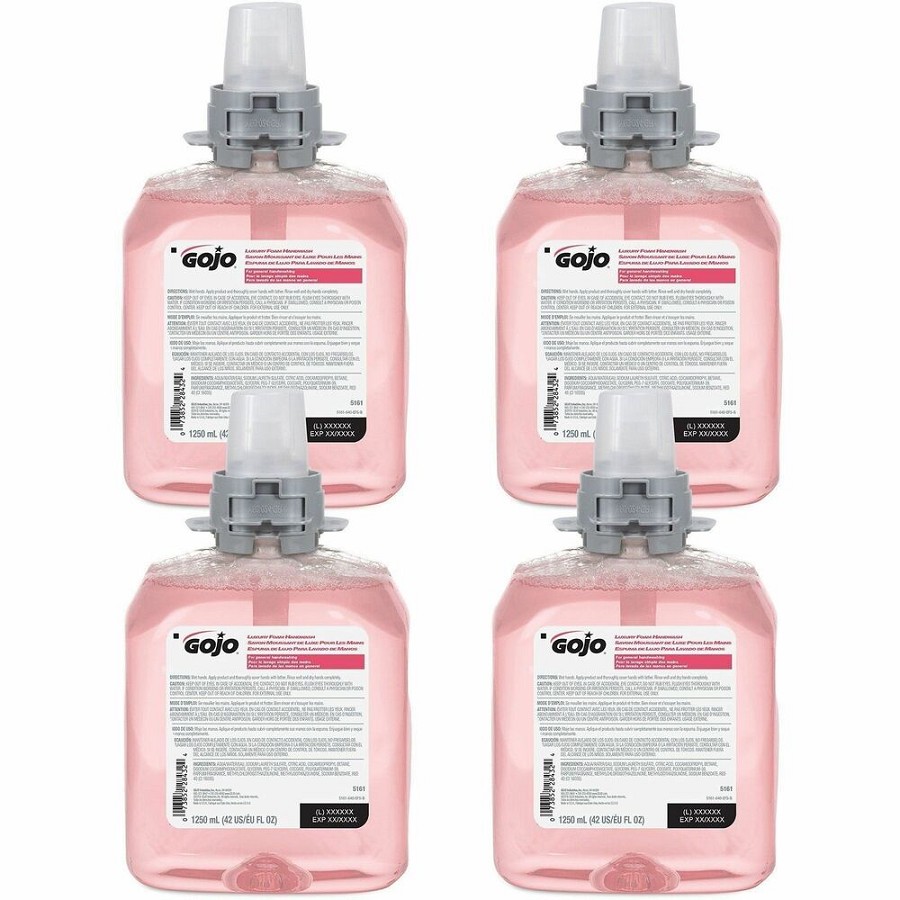 Gojo FMX-12 Refill Cranberry Luxury Foam Handwash - Cranberry Scent - 1.32 quart - Hand - Amber - Drip-free, Antibacterial-free, Bio-based - 4 / Carton 