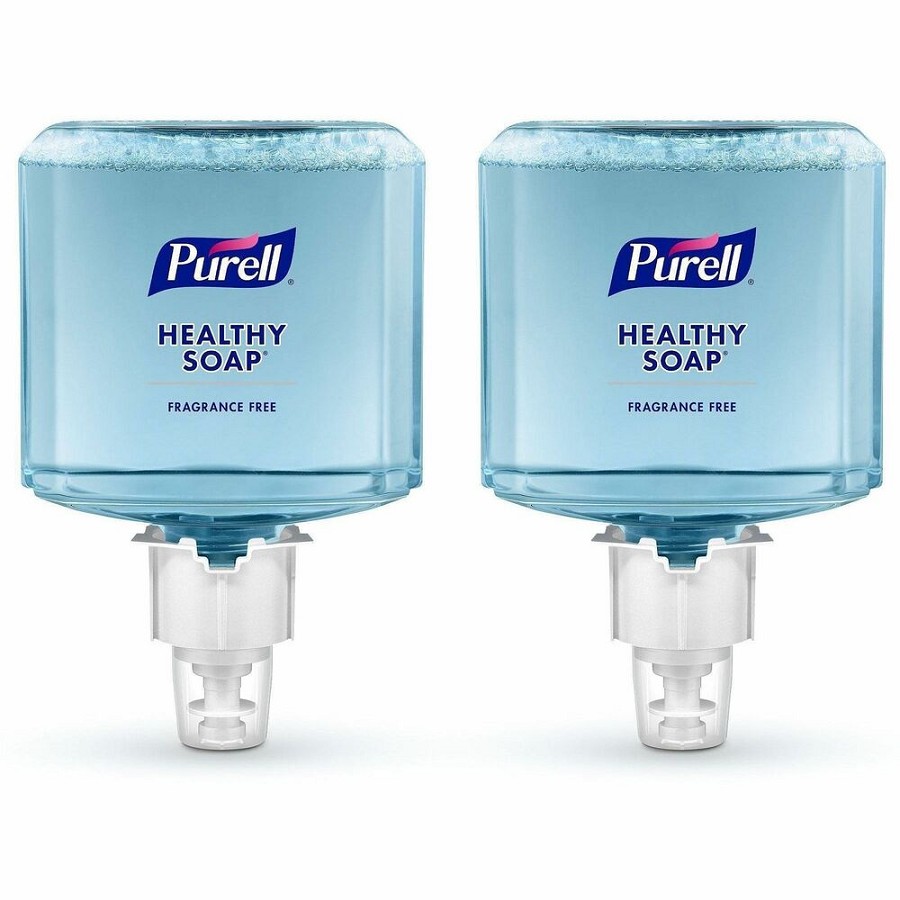 PURELL ES4 Healthy Soap Gentle & Free Foam Refill (5072-02) - Fresh Fruit Scent - 1.27 quart - Dirt Remover, Kill Germs, Bacteria Remover, Soil Remover - Hand, Skin - Moisturizing - Blue - Fragrance-free, Dye-free, Phthalate-free, Paraben-free, Triclosan- 