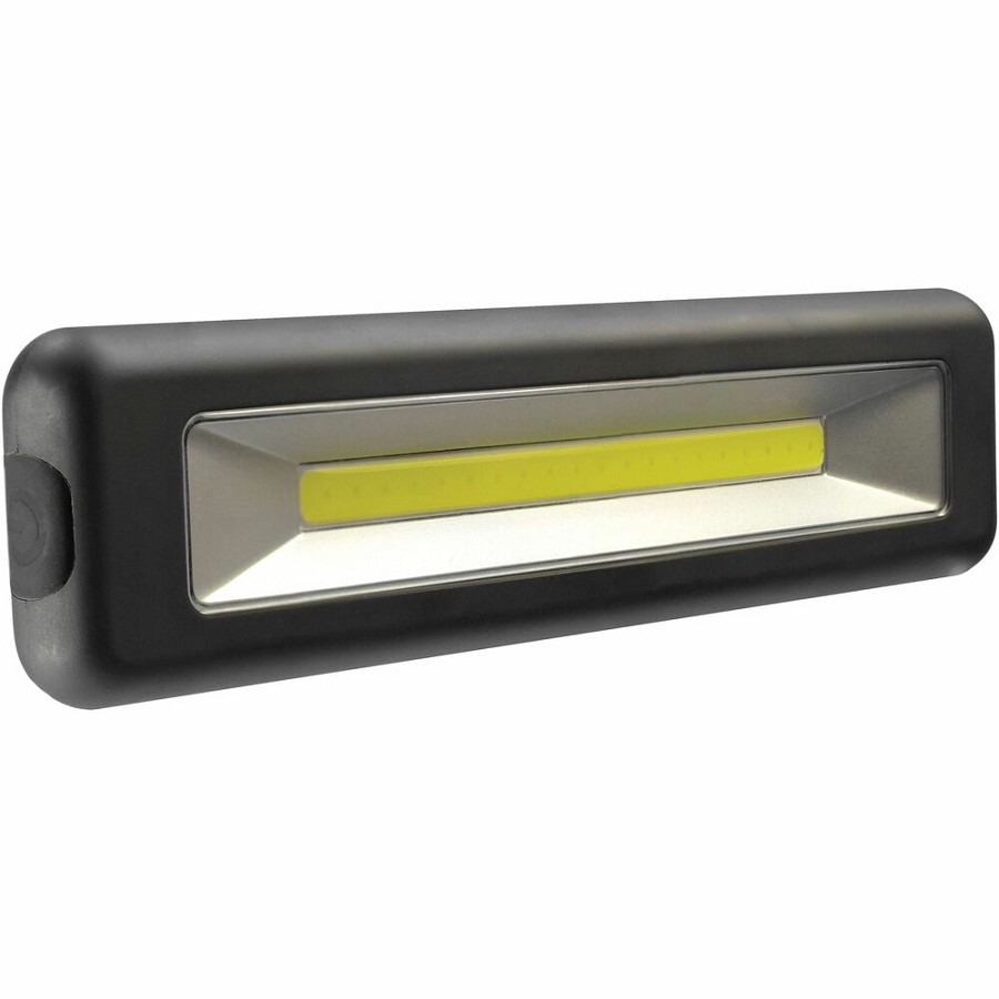 Police Security Mini Widescope Work Light - LED - 4 x AAA - Battery - Slip Resistant, Water Resistant - Black - 1 Each 