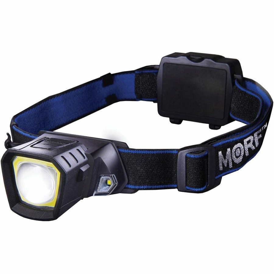 Police Security Removable Light Headlamp - 2 x LED - 4 x AAA - Battery - Black, Blue - 1 Each 
