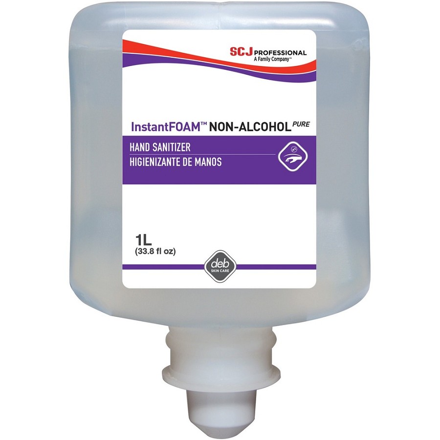 SC Johnson InstantFOAM Hand Sanitizer Foam Refill - 1.06 quart - Kill Germs - Hand - Clear - Non-drying, Dye-free, Unscented, Anti-irritant, Drip-free, Splash Resistant - 6 / Carton 