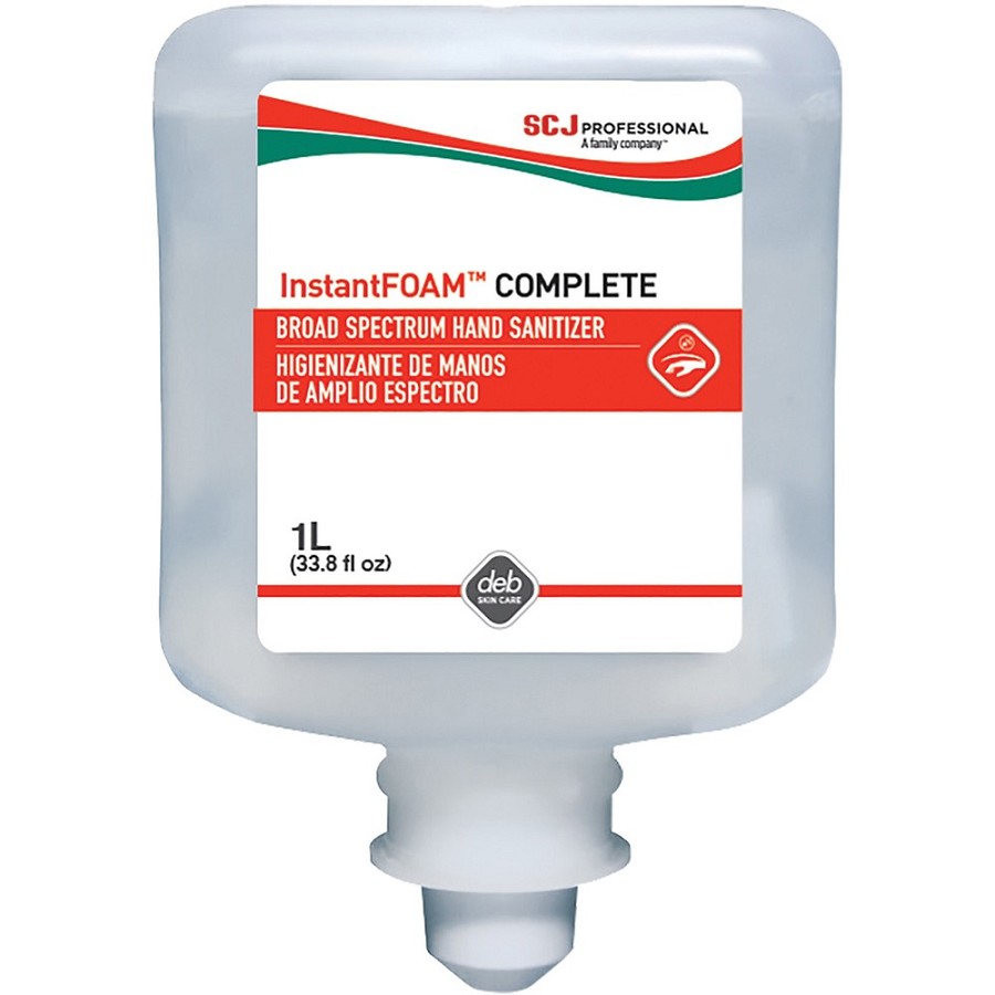 SC Johnson Hand Sanitizer Foam Refill - 1.06 quart - Kill Germs - Hand - Moisturizing - Clear - Non-drying, Drip-free, Dye-free, Unscented, Anti-irritant - 6 / Carton 