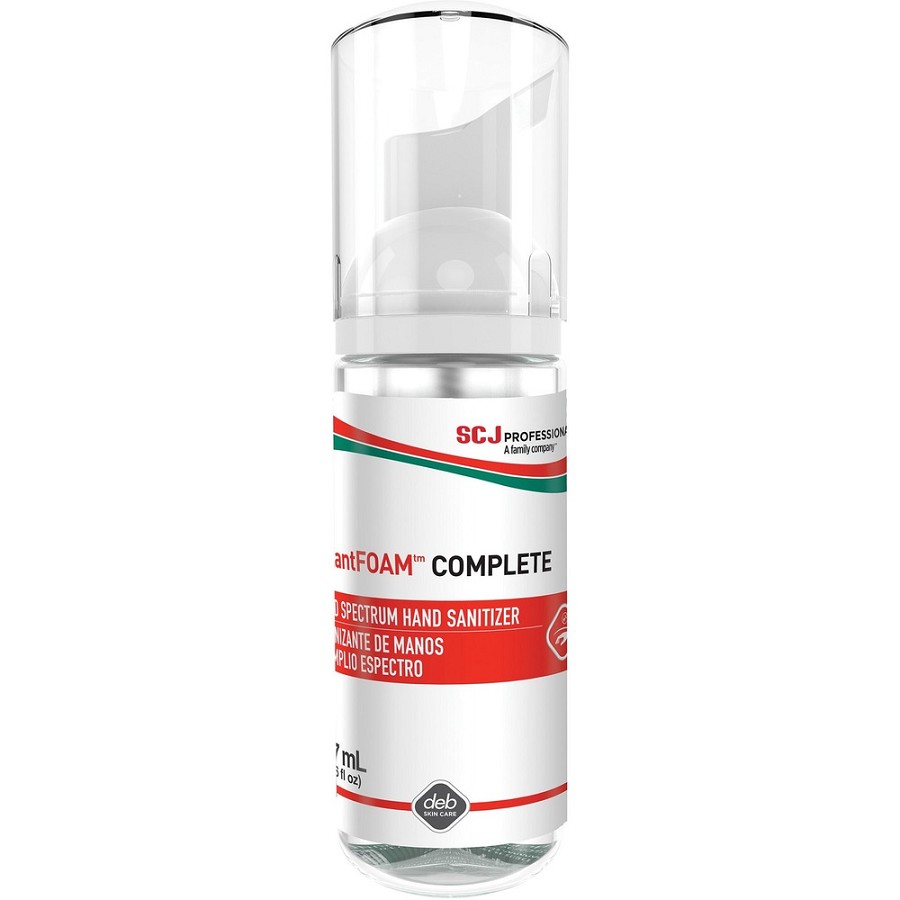 SC Johnson Complete Hand Sanitizer Foam - 1.59 fl oz - Pump Bottle Dispenser - Kill Germs - Hand - Clear - Dye-free, Non-drying, Hygienic - 1 Each 