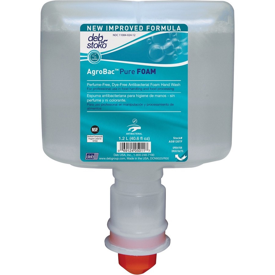 SC Johnson Antibacterial Foam Hand Soap - 1.27 quart - Bacteria Remover - Hand - Antibacterial - Clear - Triclosan-free, Fragrance-free, Dye-free, Hygienic - 3 / Carton 