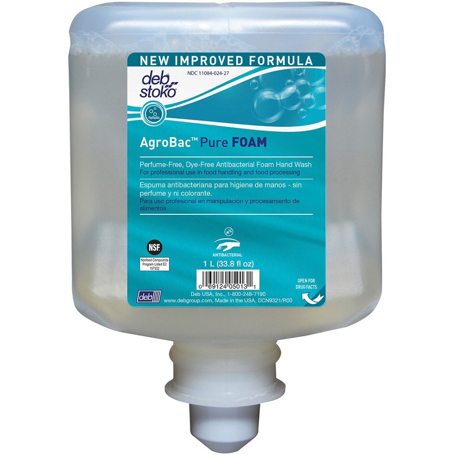 SC Johnson Antimicrobial Foam Hand Wash - 1.06 quart - Bacteria Remover - Hand - Antibacterial - Clear - Triclosan-free, Fragrance-free, Dye-free, Hygienic - 6 / Carton 