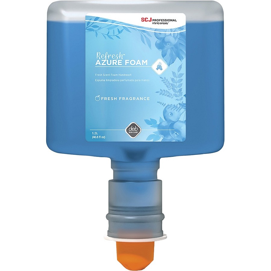SC Johnson Fresh Apple Scent Foam Hand Soap - 1.27 quart - Dirt Remover - Hand - Moisturizing - Blue - Anti-irritant, Non-drying - 3 / Carton 