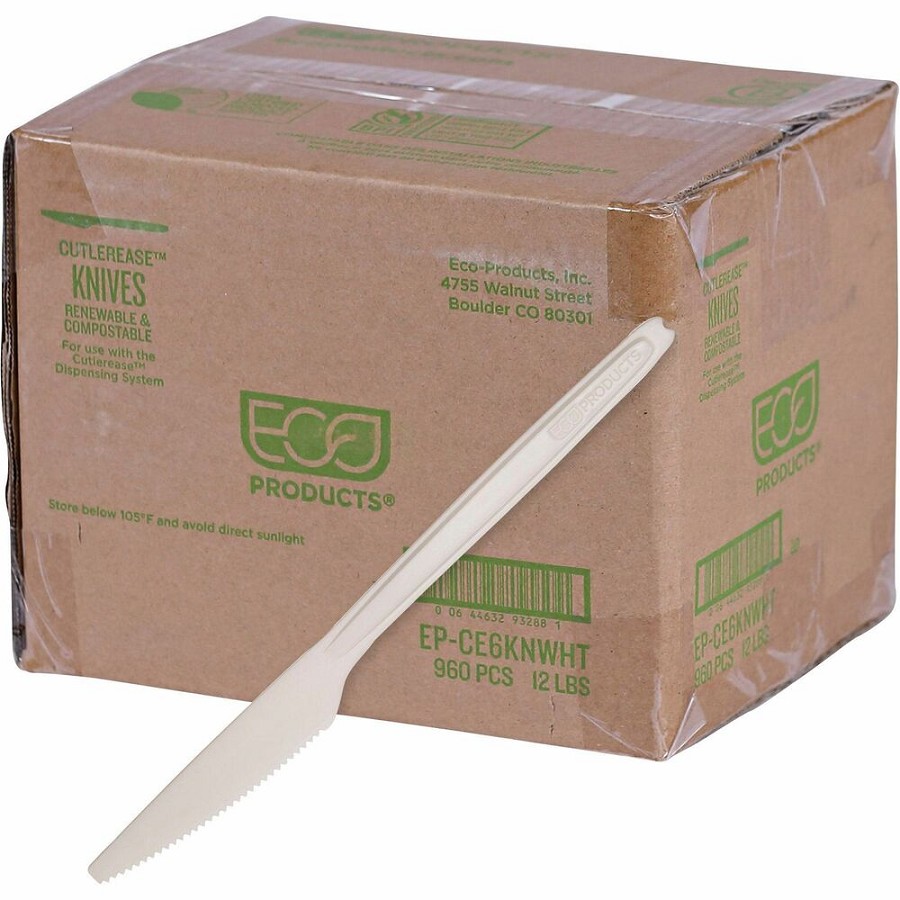 Eco-Products Cutlerease Dispensable Knives - Knife - 1 x Knife - White - 960 / Carton 