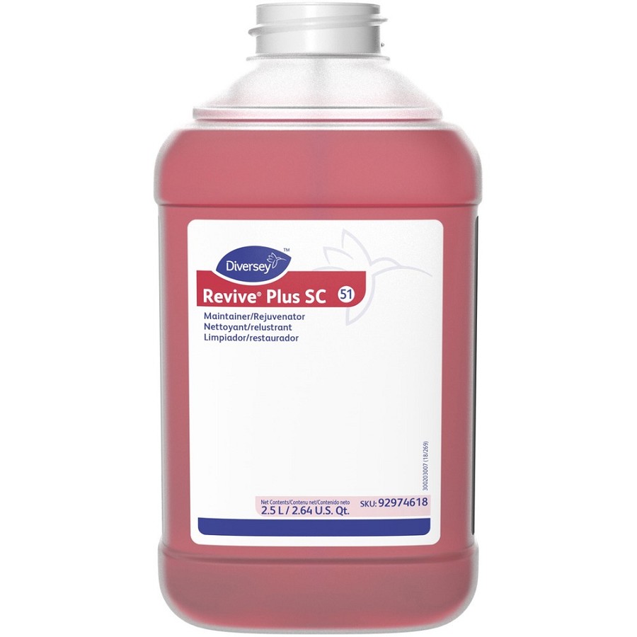 Diversey Floor Cleaner/Maintainer - 84.5 fl oz (2.6 quart) - Sweet Scent - Fast Acting, Quick Drying - Red - 2 / Carton 