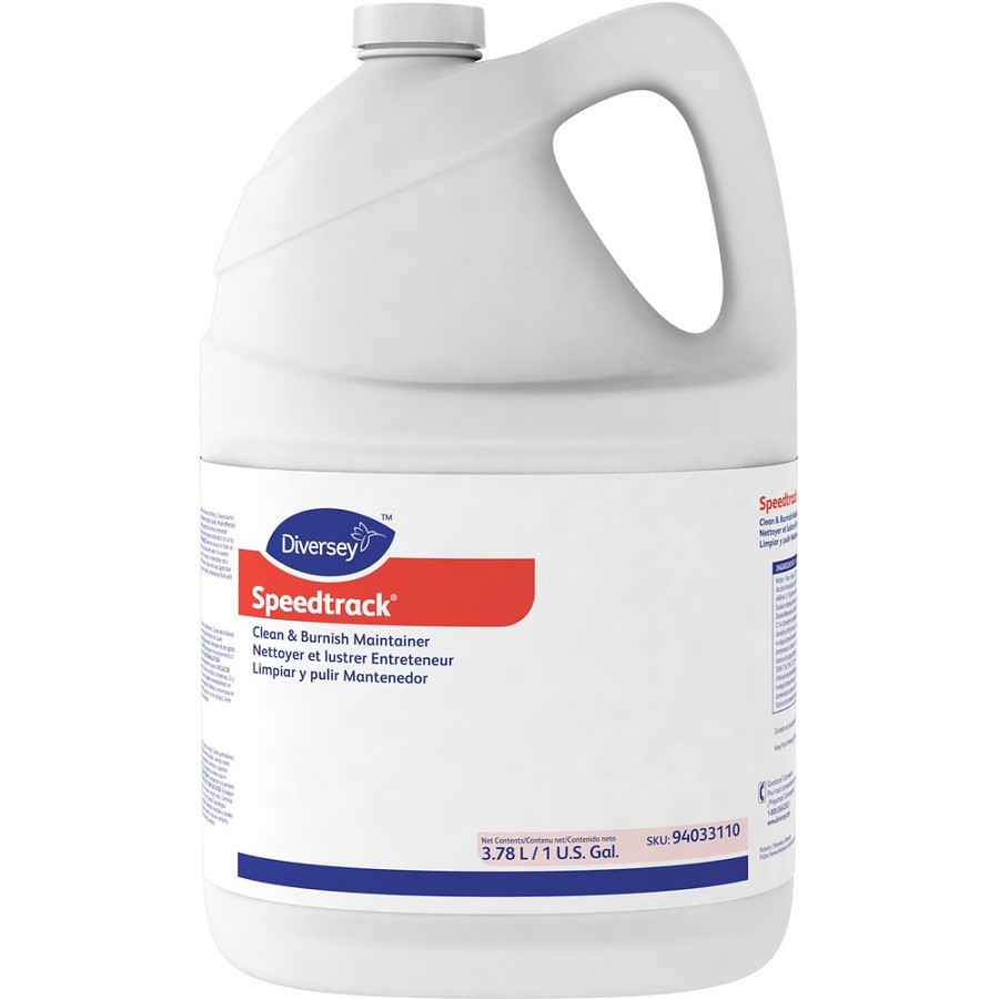 Diversey Speedtrack Clean/Burnish Maintainer - 128 fl oz (4 quart) - Quick Drying, Fragrance-free - White - 4 / Carton 
