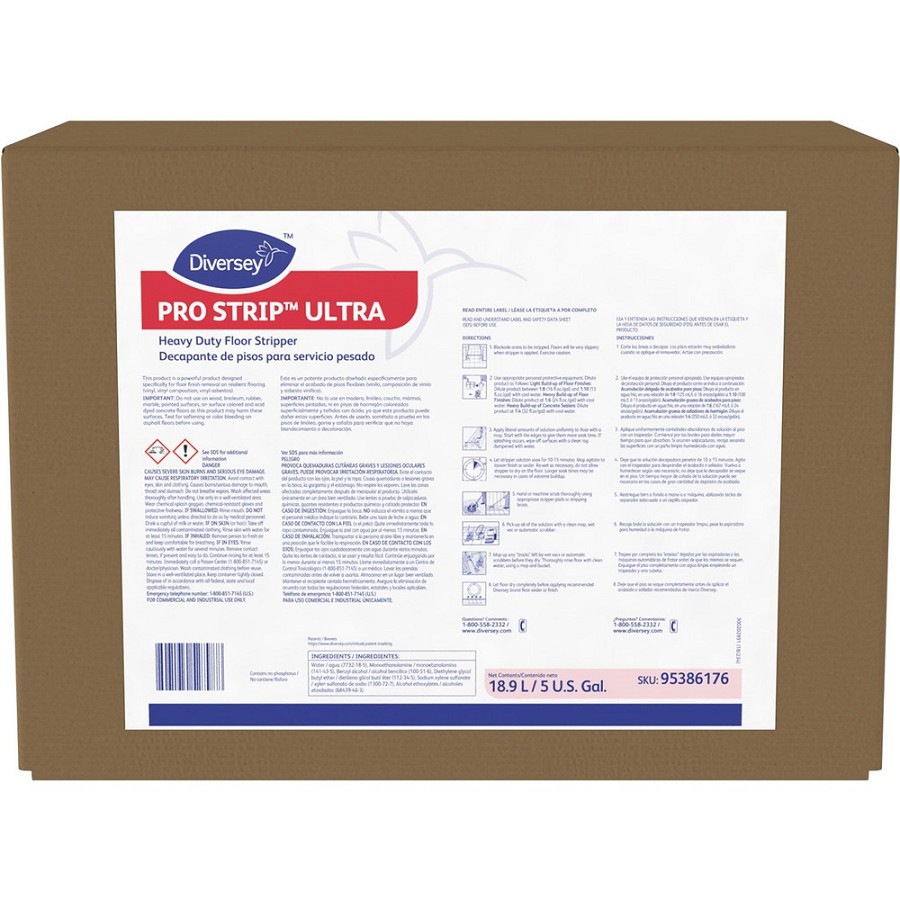 Diversey Pro Strip ULTRA Heavy Duty Stripper - 640 fl oz (20 quart) - Cherry Almond Scent - Heavy Duty - Red - 1 Each 