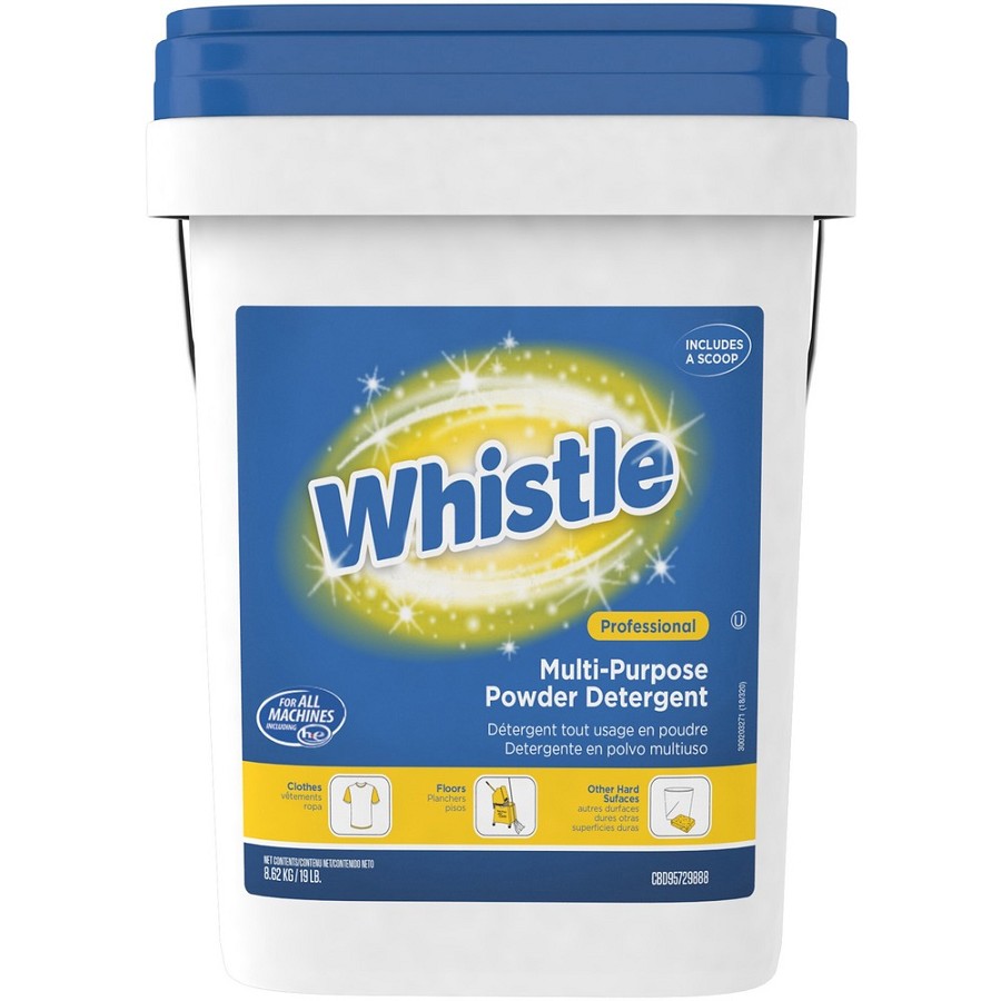 Diversey Whistle Powder Detergent - Ready-To-Use - 304 oz (19 lb) - Citrus Scent - Water Resistant, Kosher - White - 1 Each 