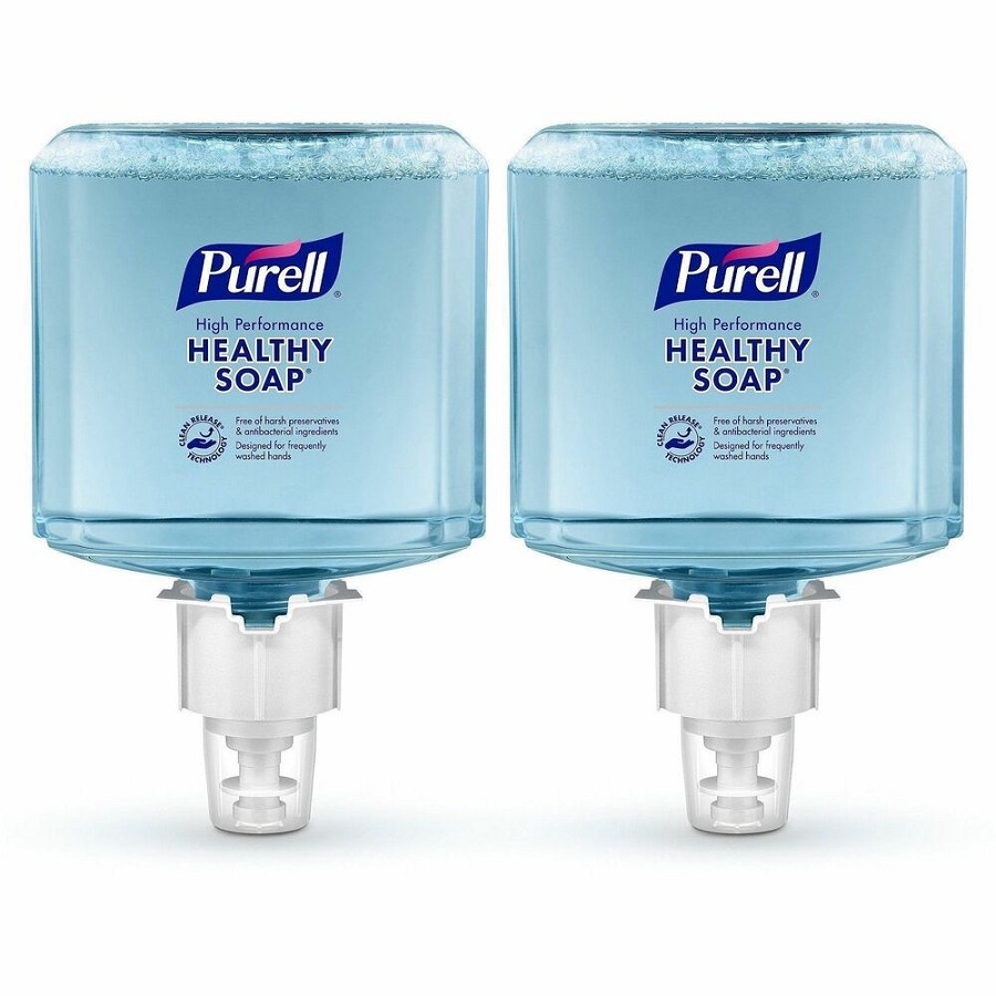 PURELL CRT HEALTHY SOAP ES4 High Performance Foam Refill - 1.27 quart - Push-Style Dispenser - Dirt Remover, Kill Germs - Hand, Skin - Clear - Dye-free - 1 Carton 