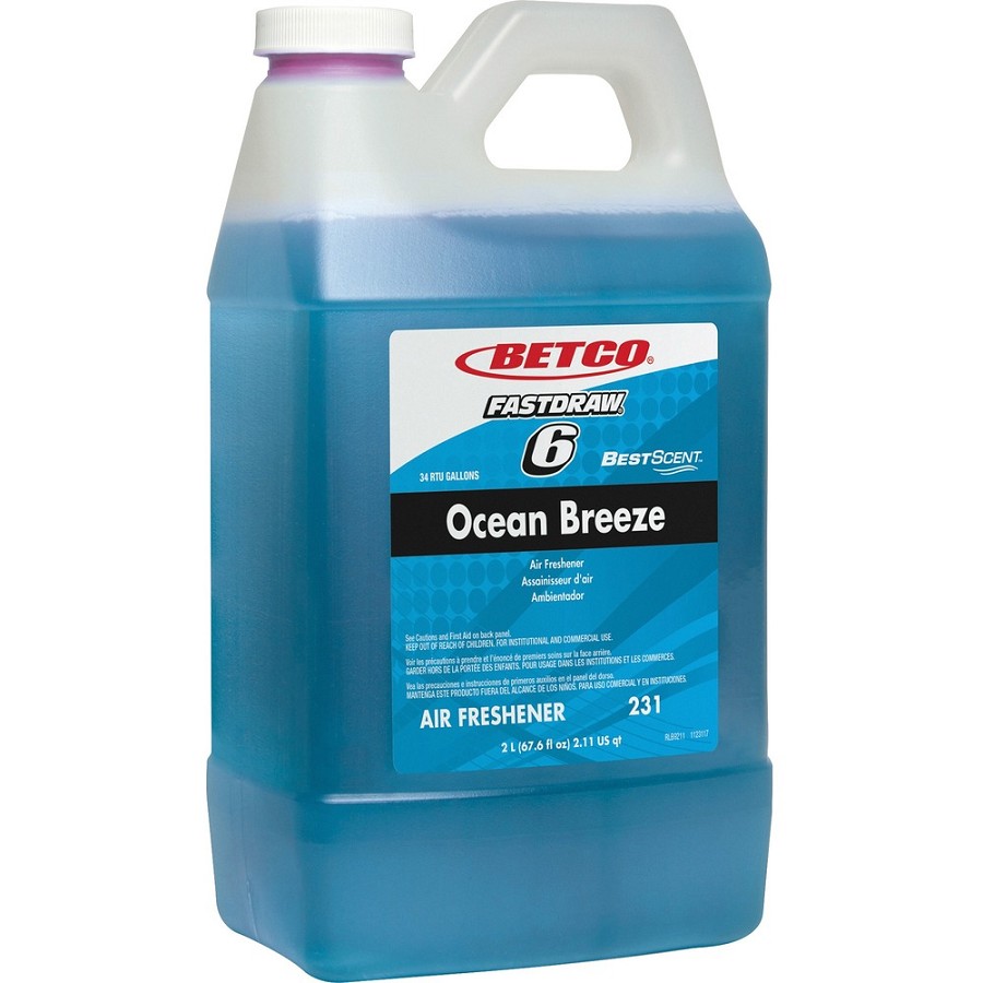 Betco Best Scent FastDraw 6 Ocean Breeze Deodorizer - Concentrate - 1 Each 