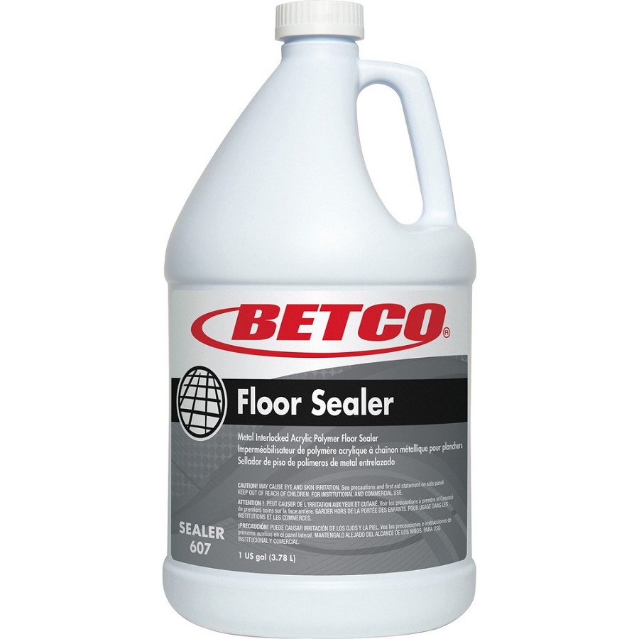 Betco Acrylic Polymer Floor Sealer - 128 fl oz (4 quart) - Characteristic Scent - Unscented, Water Based, Durable, Non-yellowing, Non-powdering - Clear, Milky White - 1 Each 