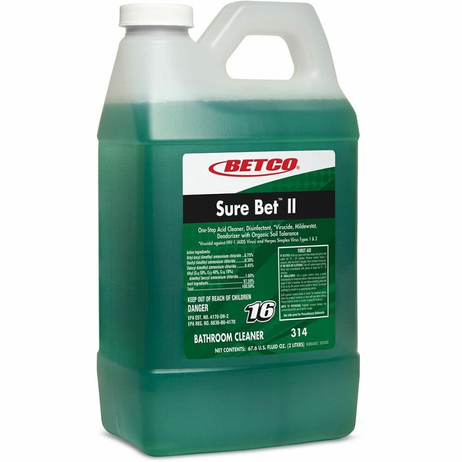 Betco Sure Bet II FastDraw 16 Foaming Disinfectant - Ready-To-Use - 67.63 oz (4.23 lb) - Citrus Scent - Disinfectant, Washable, Deodorize, Cleanse, Dirt Resistant - Green - 4 / Carton 