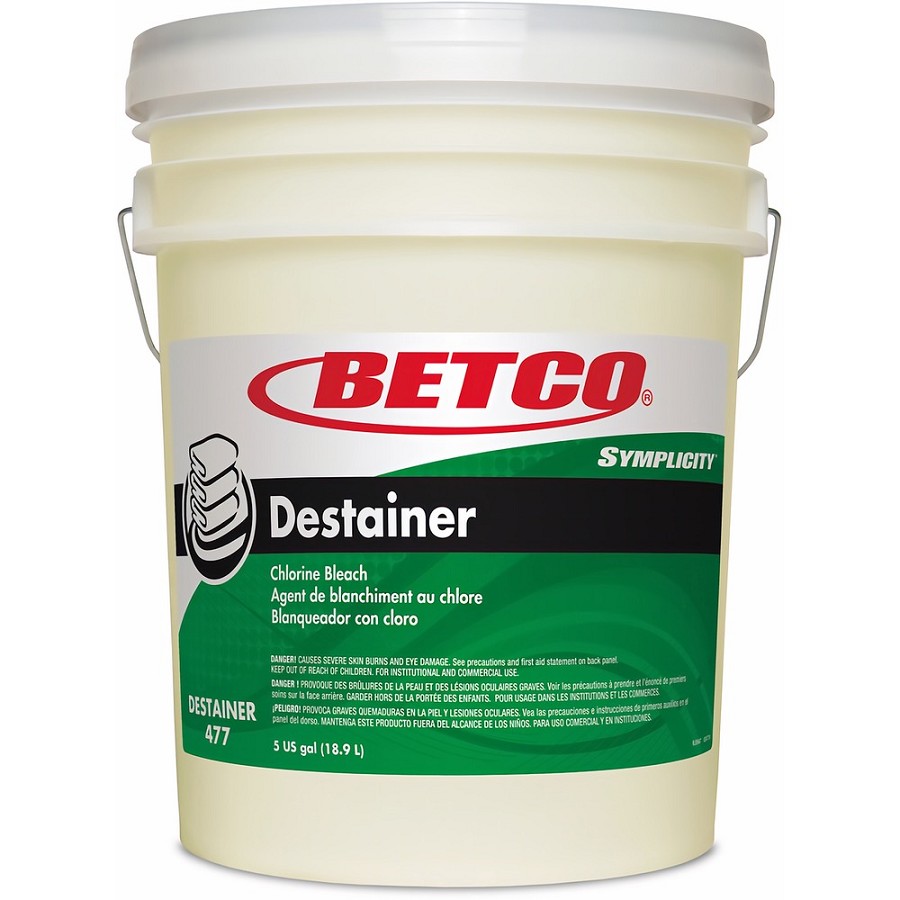 Betco Symplicity Destainer - Ready-To-Use - 864 oz (54 lb) - Unscented, Stain Resistant, Spill Resistant - Amber, Orange - 1 Each 