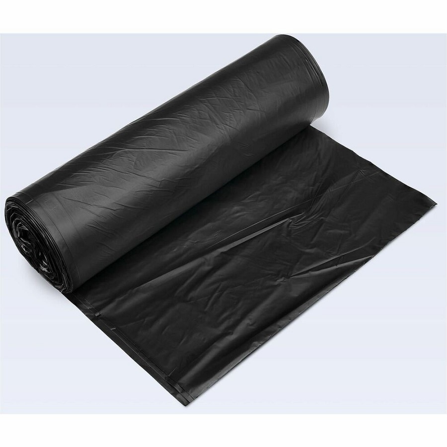 Inteplast HDPE Can Liners, 19 Microns, 38'x 58' , Black, Pack Of 150 Liners - 60 gal Capacity - 58' Width x 0.75 mil (19 Micron) Thickness - High Density - Black - High-density Polyethylene (HDPE) - Kitchen, Breakroom - 1 Carton 