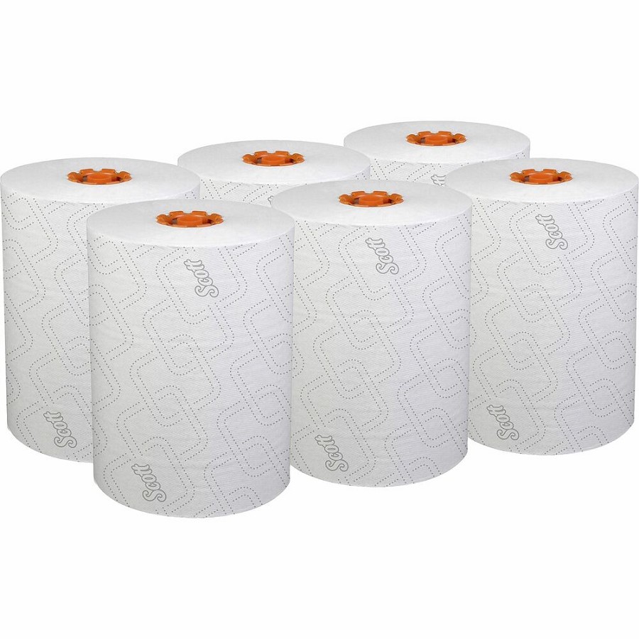 Scott 47035 Paper Towel - 8' Width x 580 ft Length - White, Orange - Paper - 6 / Carton 