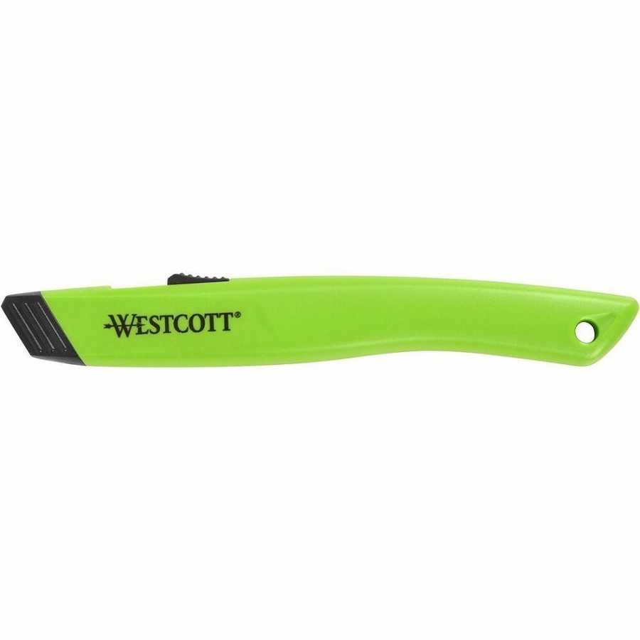 Westcott Ceramic Safety Knife (16475) - Retractable Blade - Ceramic - Green - 1 Each 