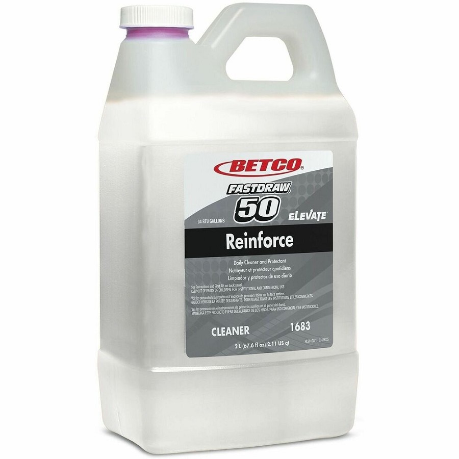 Betco Elevate Reinforce Cleaner, Citrus Scent, 67.6 Oz, Fastdraw Pack Of 4 - Ready-To-Use - 67.6 fl oz (2.1 quart) - Lemon Scent - Abrasion Resistant, Scuff Resistant, Scratch Resistant - White - 4 / Carton 