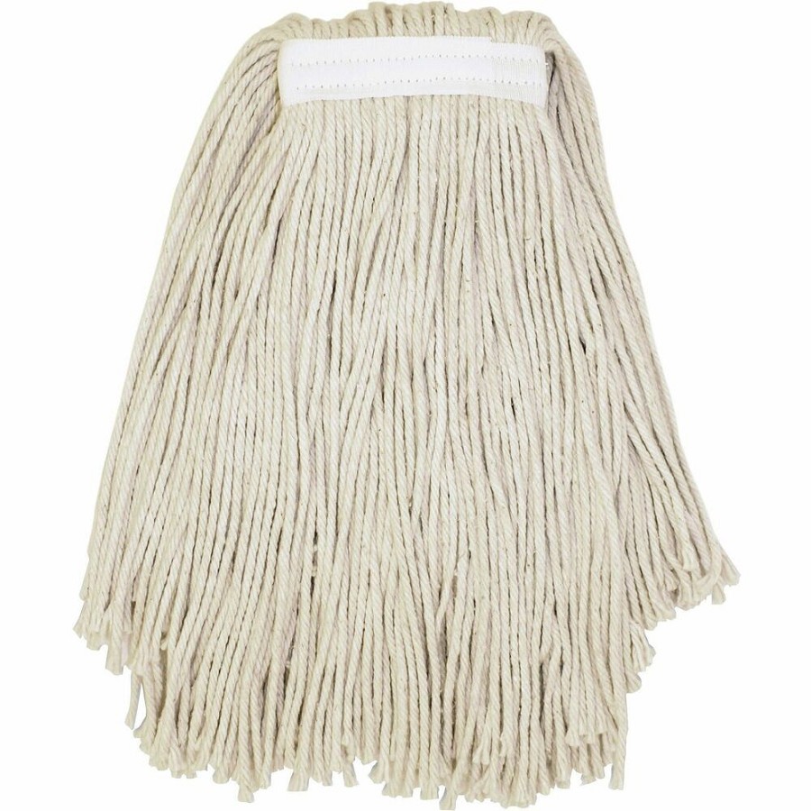 Genuine Joe Narrow Band Mophead - Cotton, Fiber, Yarn - 1 Each 