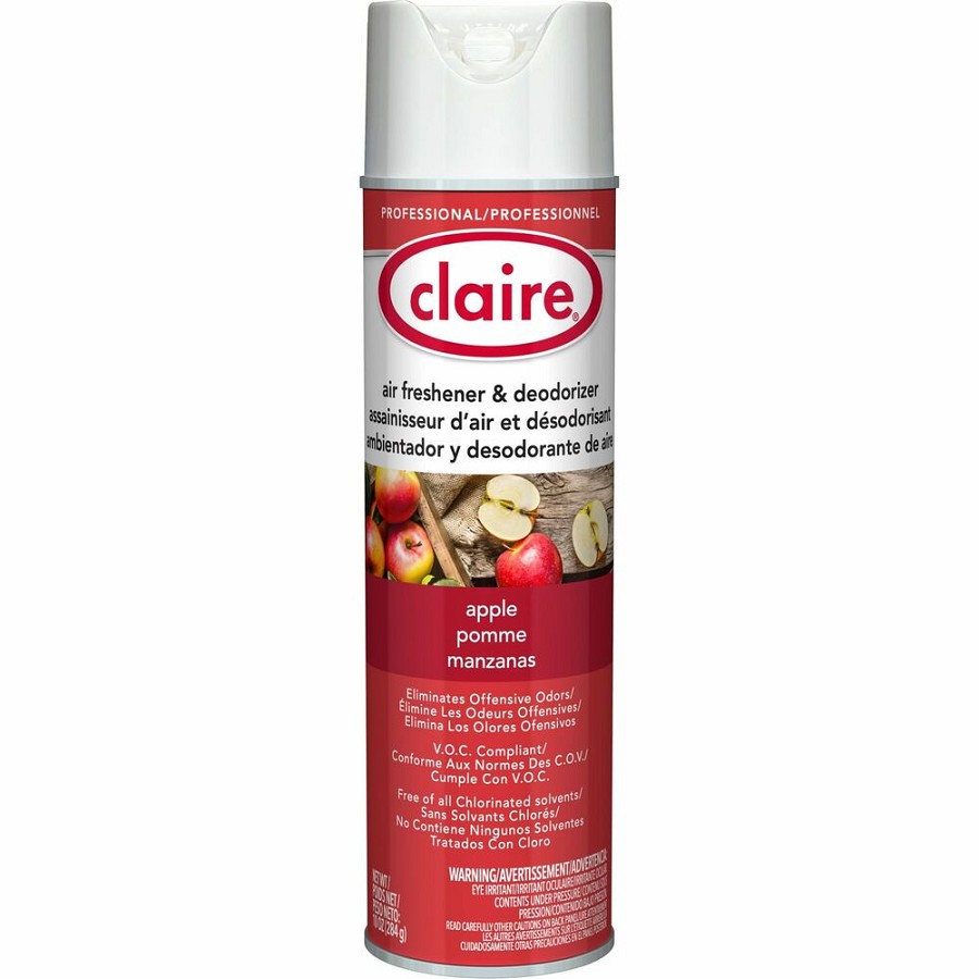 Claire Apple Air Freshener & Deodorizer - Aerosol - 20 fl oz (0.6 quart) - Dutch Apple - Ozone-safe, Chemical-free, Residue-free, Non-staining, Odor Neutralizer - 1 Each 