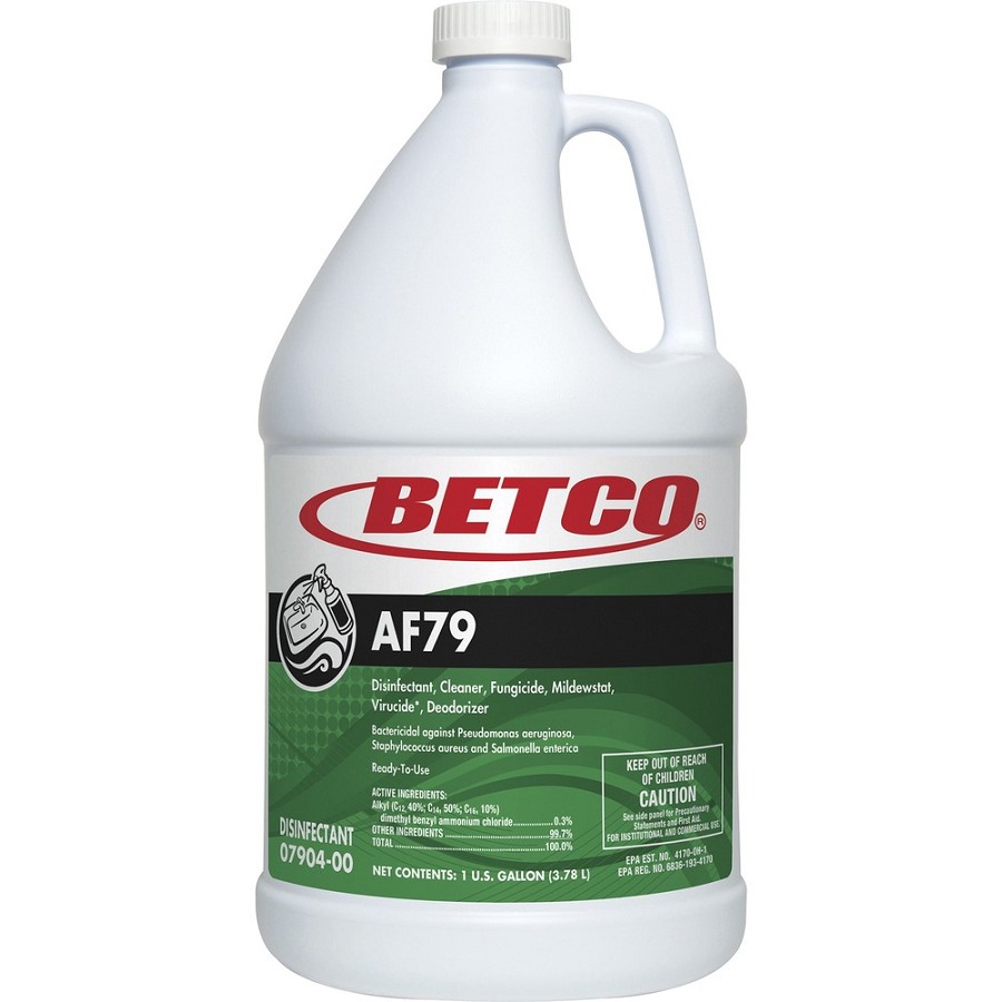 Betco AF79 Acid-Free Restroom Cleaner - Ready-To-Use - 128 fl oz (4 quart) - Citrus Bouquet Scent - Disinfectant, Deodorize, Long Lasting, Rinse-free - Clear Blue - 1 Each 