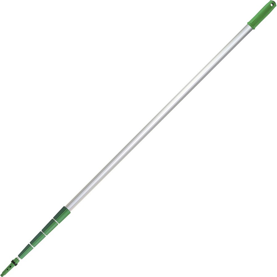 Unger TelePlus 5-section Modular Extension Pole - 30 ft Length - Green, Silver - Anodized Aluminum, Plastic - 1 Each 