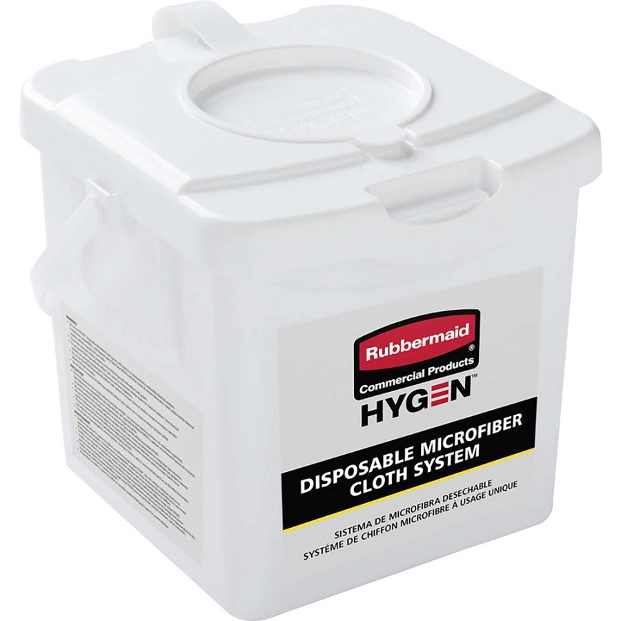 Rubbermaid Commercial HYGEN Microfiber Charging Tub - 7.4' Height x 7.9' Width - White - 1 Carton 