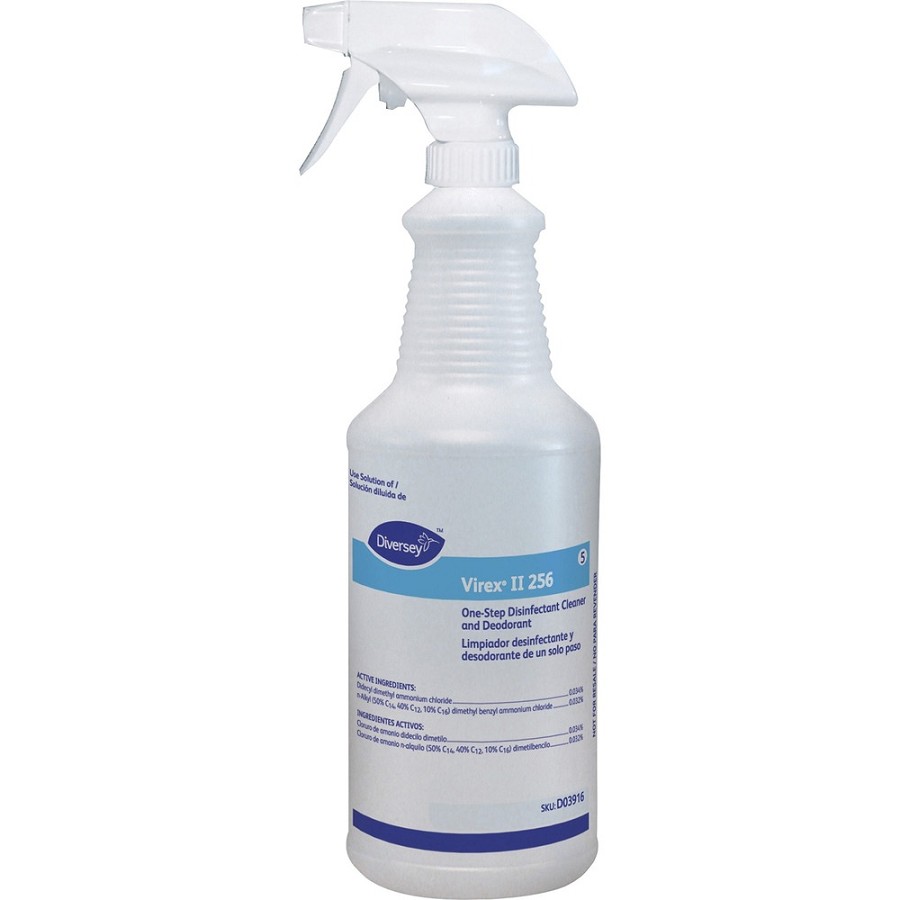 Diversey Virex II 256 Empty Spray Bottle - Suitable For College, Hospital, Institution, Medical, Hotel, Nursing Home, School - Sturdy, Comfortable Grip, Disinfectant - 1 Each 