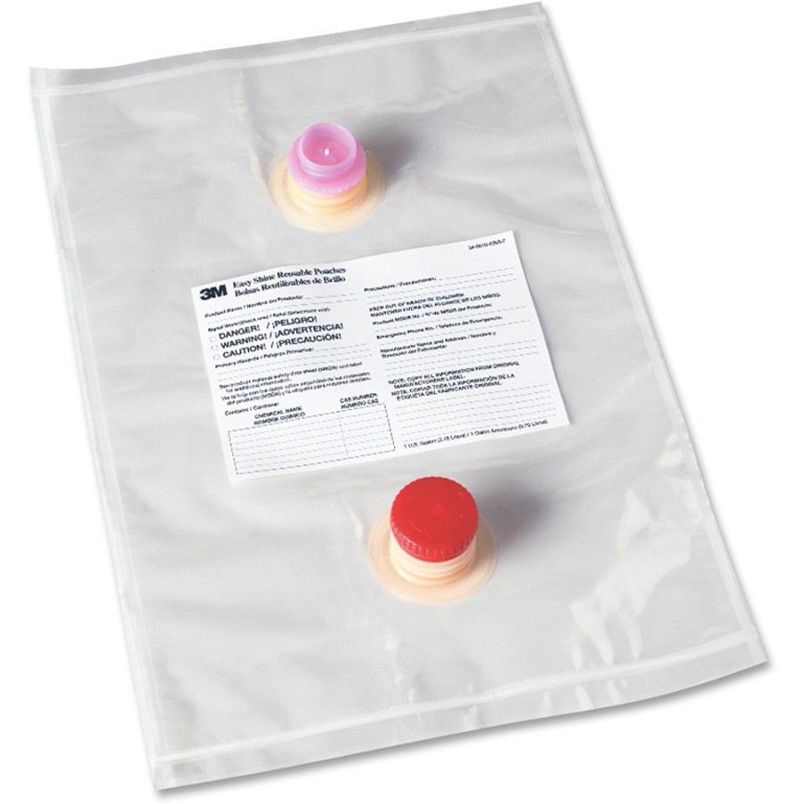3M Easy Shine Applicator Reusable Pouches - Clear - 5 / Carton 