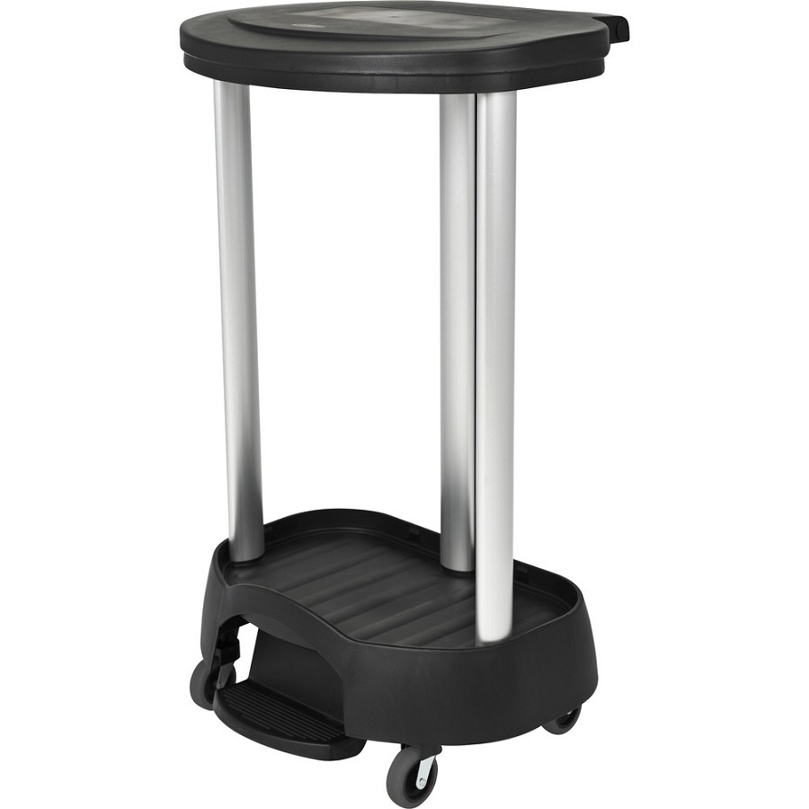 Rubbermaid Commercial Premium Hamper - 4 Casters - Plastic, Metal - Black - 1 Each 