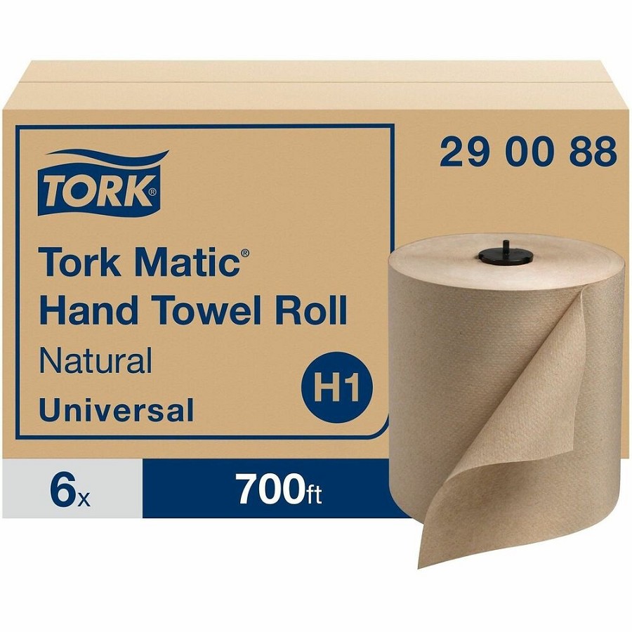 TORK Tork Matic Hand Towel Roll Natural H1 - 1 Ply - 7.68' Width x 700 ft Length - 884 Sheets/Roll - Nature - Paper - 6 / Carton 