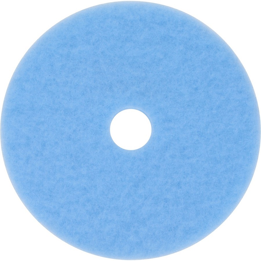 3M Sky Blue Hi-Performance Burnish Pad 3050 - Round20' Diameter x 1' Thickness - Burnishing - Linoleum, Sheet Vinyl, Vinyl Composition Tile (VCT) Floor - 3000 rpm Maximum Speed Supported - Durable - Polyester Fiber - Sky Blue - 1 Carton 