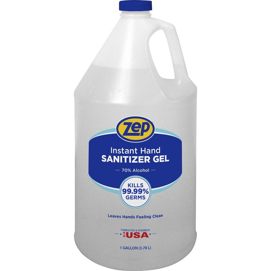 Zep Hand Sanitizer Gel - Clean Scent - 1 gal - Kill Germs - Hand - Clear - Residue-free - 1 Each 