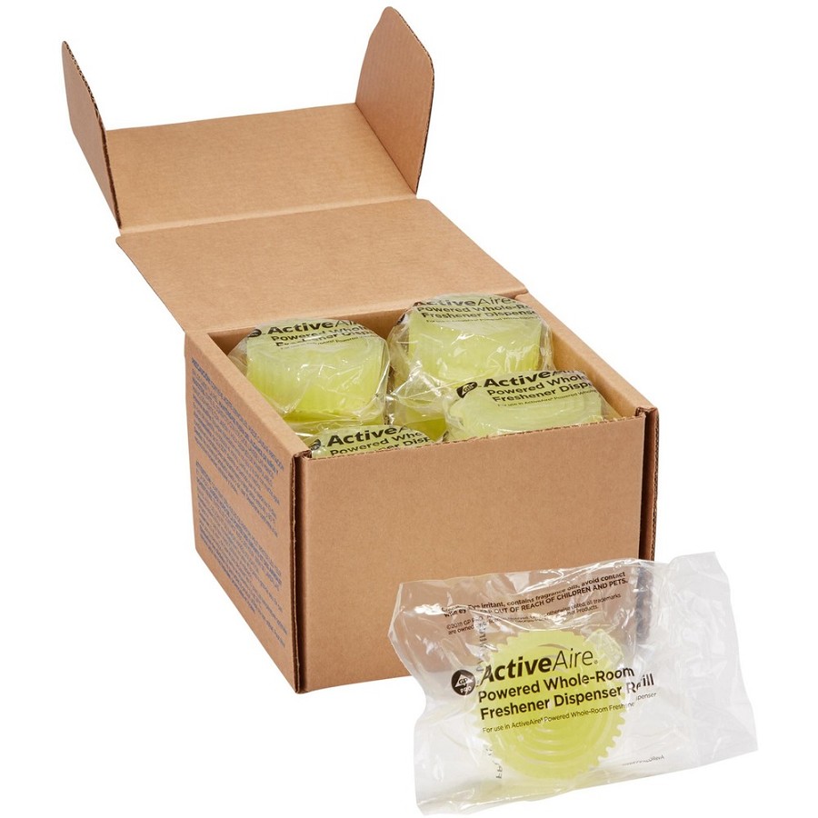 ActiveAire Powered Whole-Room Freshener Dispenser Refills - Citrus - 30 Day - Odor Neutralizer - 12 / Carton 