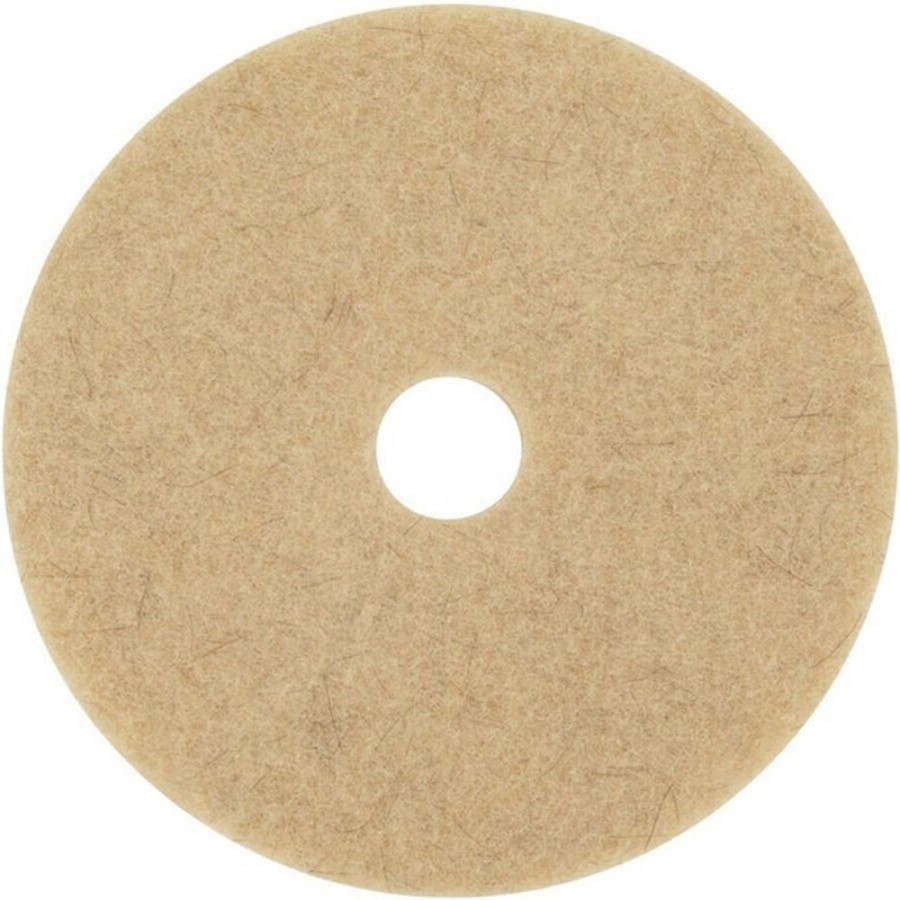 3M Natural Blend Tan Pad 3500 - Round27' Diameter x 1' Thickness - Floor, Burnishing - Hard, Linoleum, Sheet Vinyl, Vinyl Composition Tile (VCT), Marble, Terrazzo, Concrete Floor - 3000 rpm Maximum Speed Supported - Scratch Remover, Washable, Reusable, Du 
