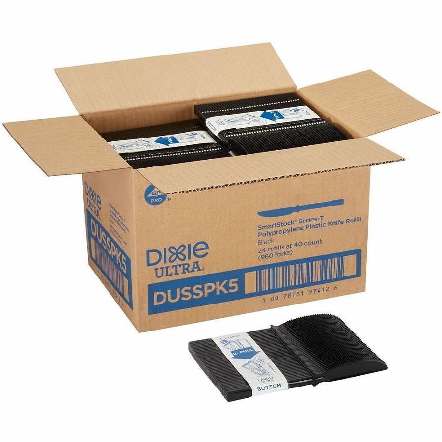 SmartStock Knife - Knife - 40 x Knife - Disposable - Black - 24 / Carton 