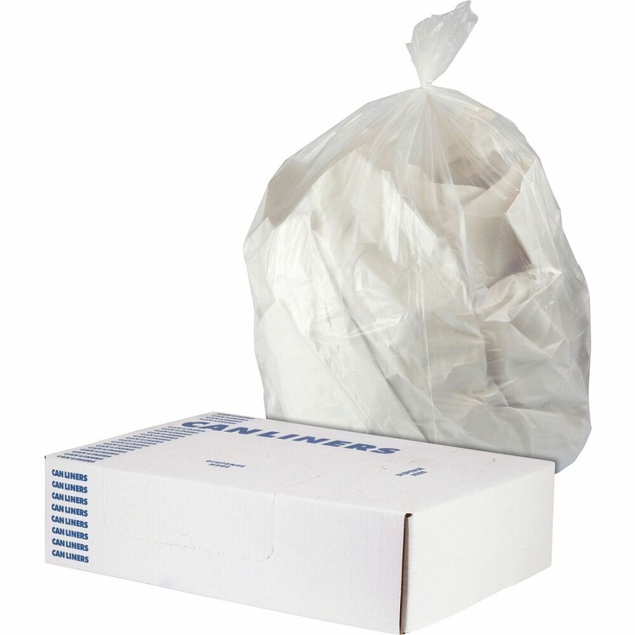 Heritage Trash Bag - 16 gal Capacity - 24' Width x 0.90 mil (23 Micron) Thickness - Low Density - Clear - Low Density Polyethylene (LDPE), Resin - Garbage Can, Industrial - 1 Carton 