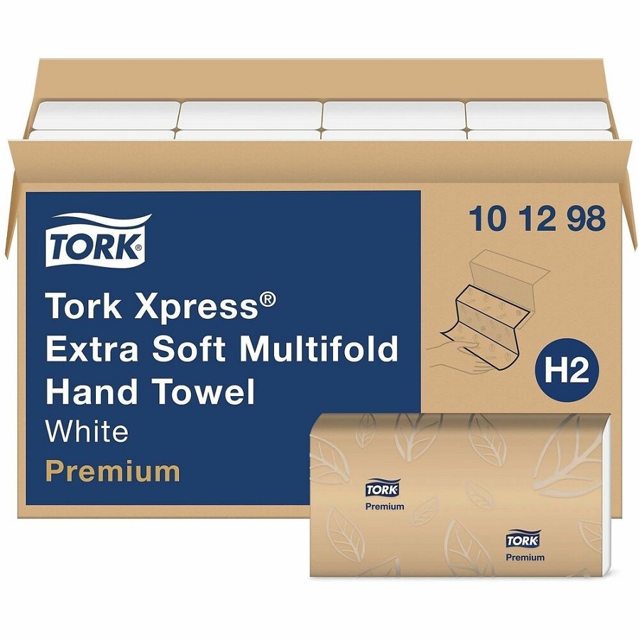 TORK Xpress Extra Soft Multifold Hand Towels - 2 Ply - Multifold - 9.13' Width x 12.80' Length - White - Virgin Pulp, Virgin Fiber - 16 / Carton 