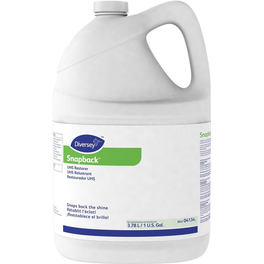 Diversey Snapback UHS Restorer - 128 fl oz (4 quart) - Lemon Scent - Gloss Resistant - Blue - 4 / Carton 